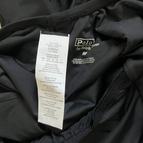 Polo Ralph Lauren Women's Martinique One Piece Swimsuit in Black Size Medium - Picture 6 of 6